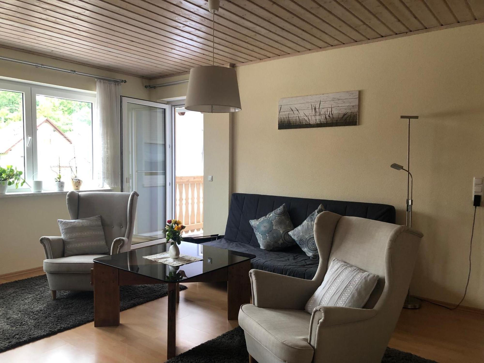 Ferienwohnung Am Gruenen Band Hellingen Esterno foto